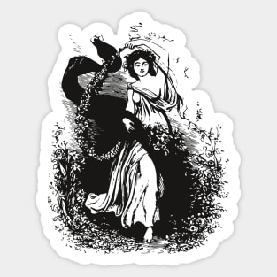 Flower girl - dreamy scene Sticker